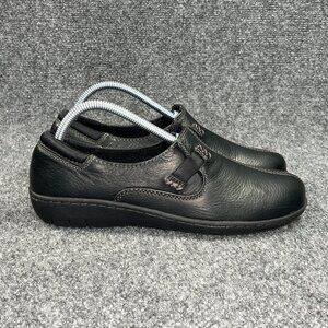 Skechers Washington Memory Foam Slip-On Loafers Womens Size 9 Black Leather Shoe